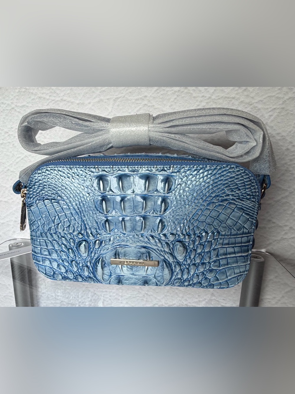 Brahmin Danica Aura Blue Crossbody Bag NWT Sky Blue